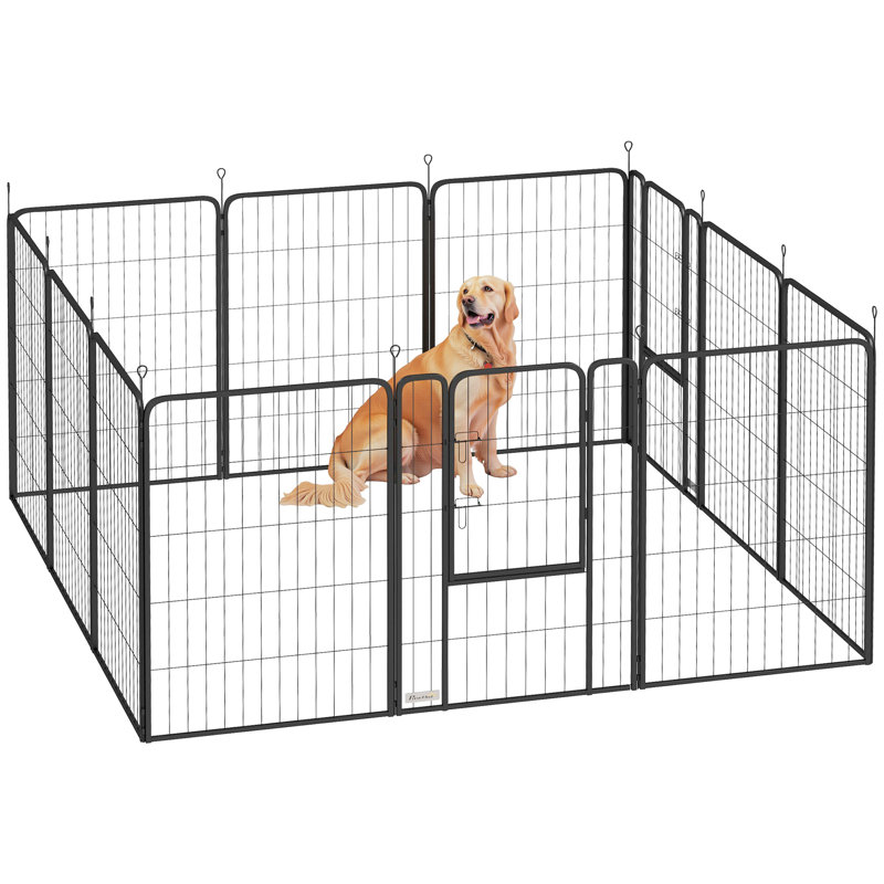 Steel Exercise Pen, 100cm H x 204cm W x 204cm D