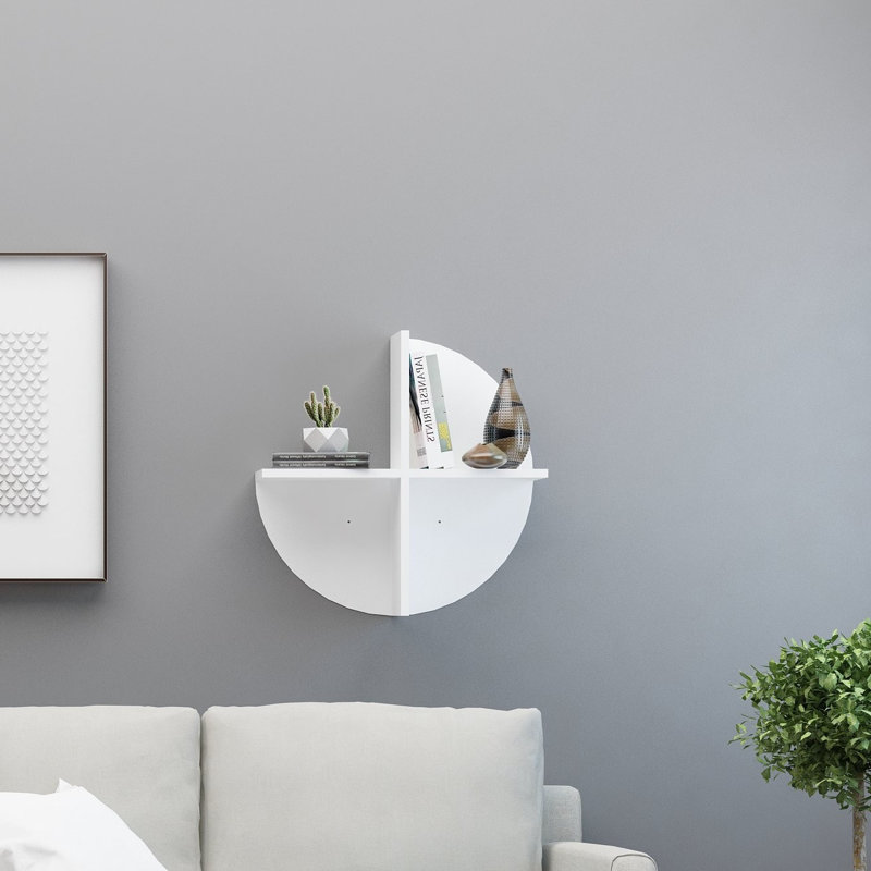 Tablette décorative 2 pièces Abdihakin, Blanc
