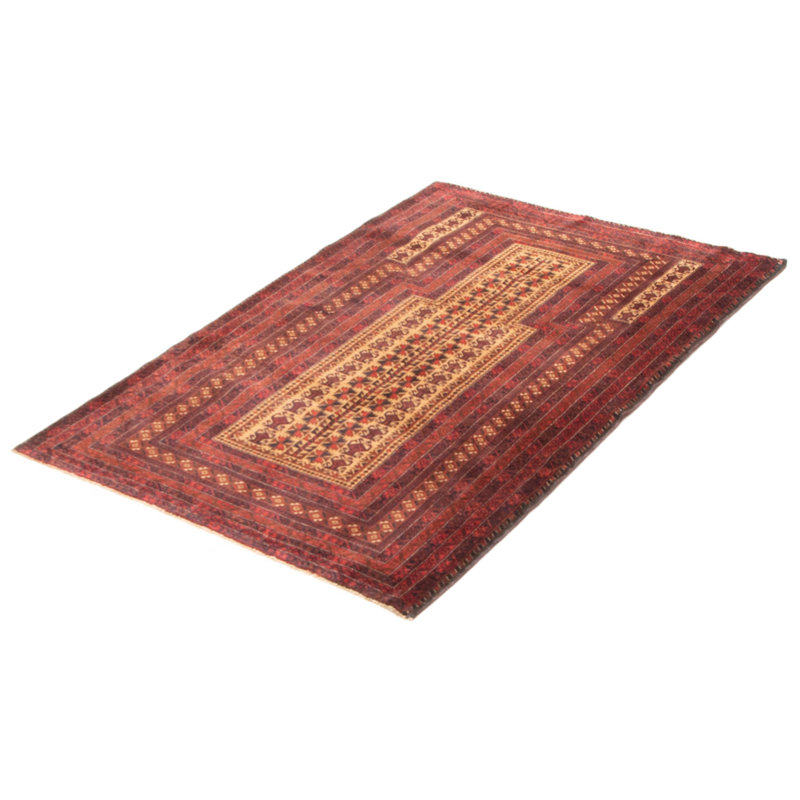 Tapis brun clair Teimani 3 pi 2 po x 4 pi 8 po