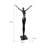 39.37"Looking forward to the future, black humanoid abstract sculpture floor ornaments