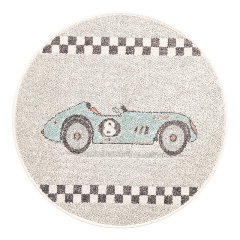 Whimsy Kids Polypropylene Plastic Rug, Round 3'3"