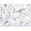 Meadow Sketch Floral Decorative Hardboard Placemats with Protective Cork Backing 4 Pack