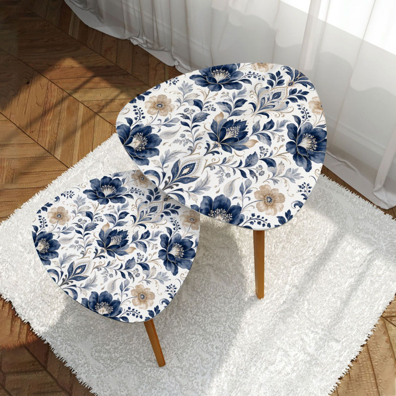 Ensemble de 2 tables basses gigognes Triangle