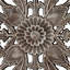 Ensemble de 2 décorations murales d'intérieur en bois vieilli, motif de fleurs de lotus, bronze, l 15,75 po x H 31,5 po, P 0,59 po