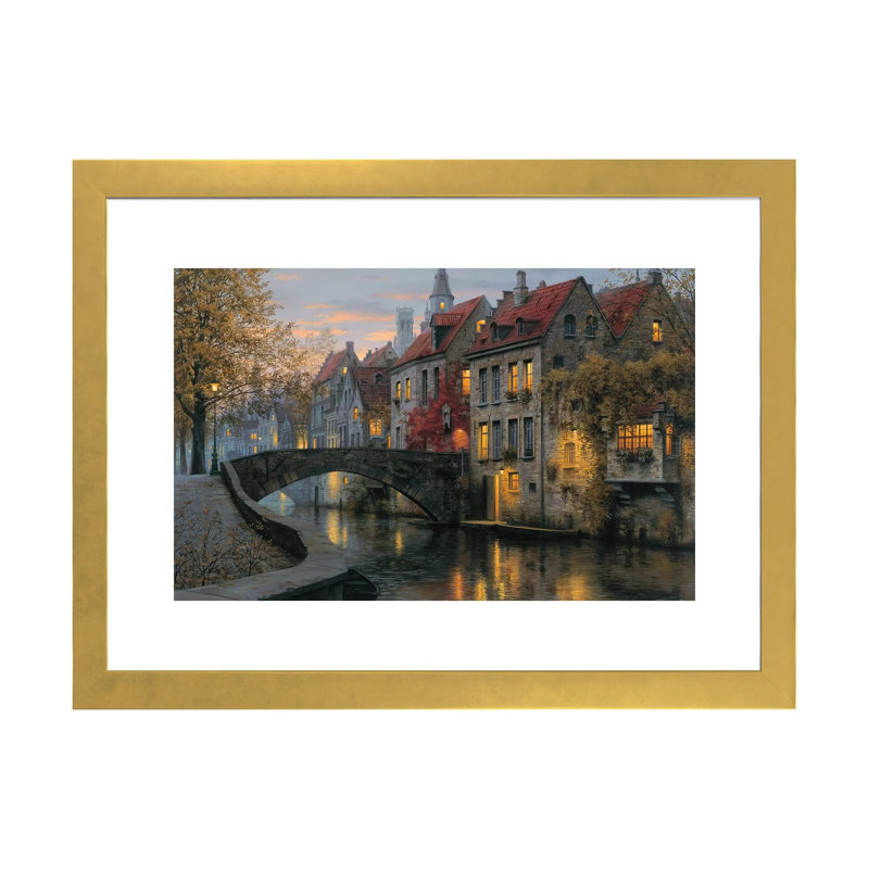 «Silent Evening», reproduction de photo, H 24 po x l 32 po x P 1 po, Papier doré