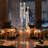 4 Pcs Candelabra Centerpieces Clear Taper Candle Candlestick Holder Crystal 5 Arm Candlesticks Holder With Acrylic Shade Pillar Fit 0.87" Led Candle For Wedding Dinner Party