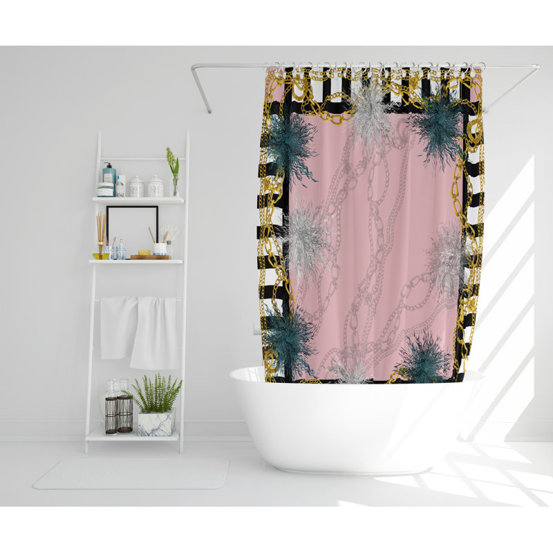 Isamar Polyester Shower Curtain Set, 168cm H x 168cm W