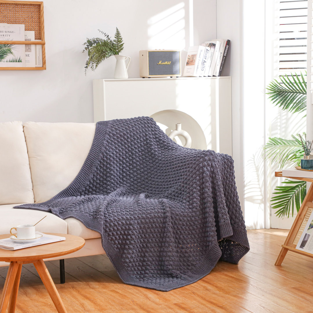 Chenille Color Knitted Throw Blanket XINGQIAN 