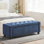 Banc de rangement rembourré en polyester 48,8 po