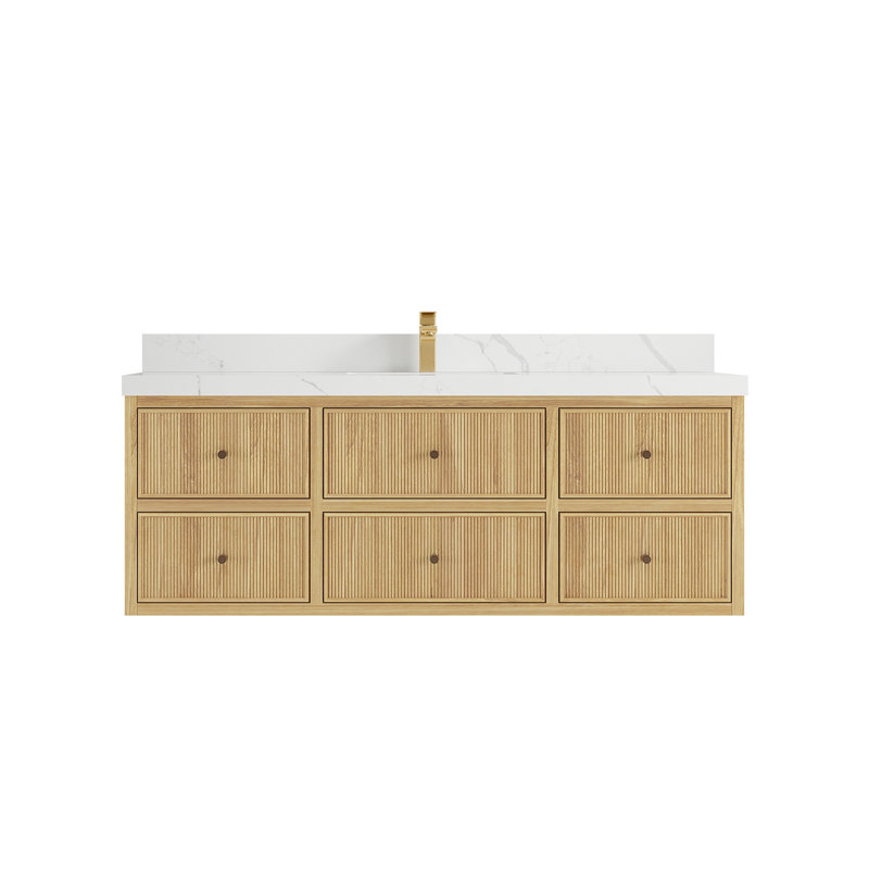 Ensemble de meuble-lavabo simple 60 po Sonoma, Calacatta Laza