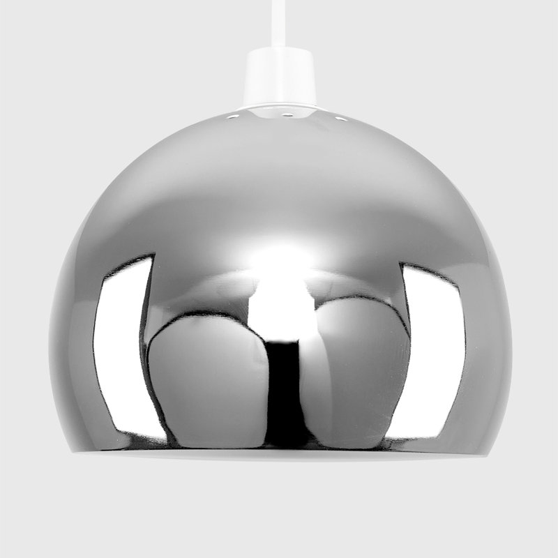 14.7cm H Metal Bowl Pendant Shade ( Screw On ), Chrome