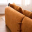 Canapé modulaire en forme de L Boneless avec méridienne incurvée, canapé modulaire en chenille orange, mousse 30D haute densité, canapé-lit modulaire minimaliste pour le salon.-1491805931-1491805935