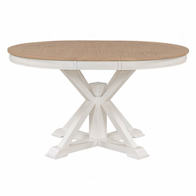 Retro Functional Extendable Dining Table With A 12" Leaf