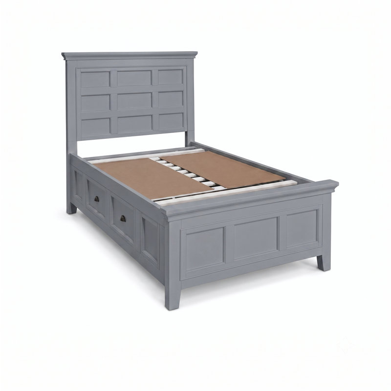 Genesha Storage Platform Bed, Full / Double, Gray