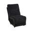 Ensemble de canapé fonctionnel inclinable 6 pièces en tissu chenille noir The Carbon