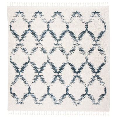 Triplett Fringe Shag Performance Geometric Rug