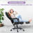 Big And Tall Executive Office Chair With Footrest, Ergonomic Swivel Recliner Computer Desk Chair