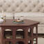 Table basse en bois massif au design rétro-107205980