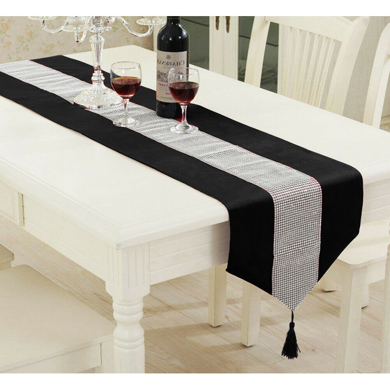 Strouse Modern Table Runner, Black
