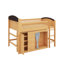 Lit mezzanine bas avec garde-robe, tablettes et armoire, lit mezzanine en bois massif avec rangement pour tête de lit et éclairage à DEL, cadre de lit maisonnette-1446712667-1446712676