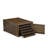 14 Pieces Extendable Dining Set Includes a Rectangle Xtenczar Table, 1 Coffee Table and 12 Light Beige Polyester Dining Chairs, Antique Walnut