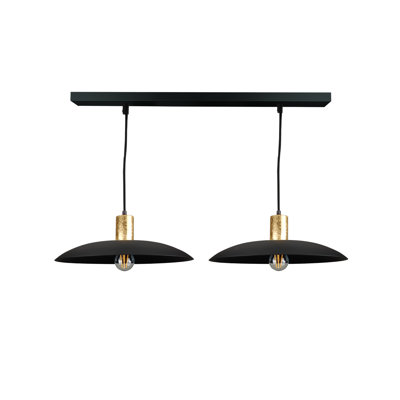 2 - Light Matte Black Dome Pendant
