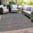 Machine Washable Indoor/Outdoor Xhevrie Teal Rug-2086625625