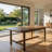 Billie Dining Table, Walnut Brown Veneer Hardwood, Rectangular 71 Inch