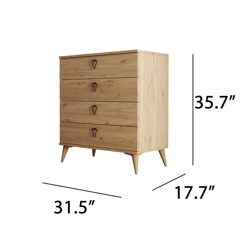 Commode 4 tiroirs Ansela