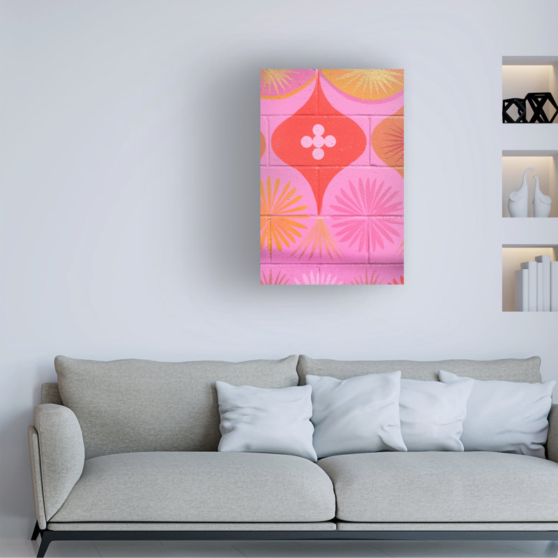 Art mural sur toile rose bolologique, Studio III Las Vegas, H 19 po x l 12 po