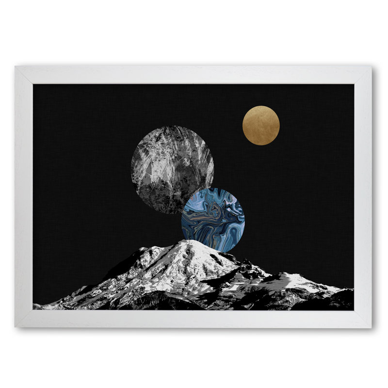 Space II - Print, 21 cm H x 30 cm W x 5 cm D, White Grain Frame