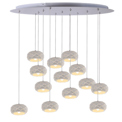 Suspension géométrique en grappe 13 lumières Bixby