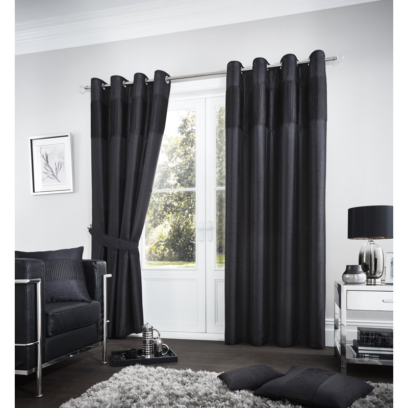 Fuel Room Darkening Curtain Pair, 167 W x 183 D cm, Silver