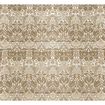 Élégant motif floral brun complexe
