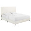 Grand lit plateforme tapissier blanc Boucle-1861062238