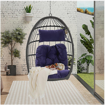 Fauteuil suspendu en rotin