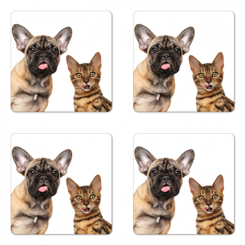 Sous-verre bouledogue
