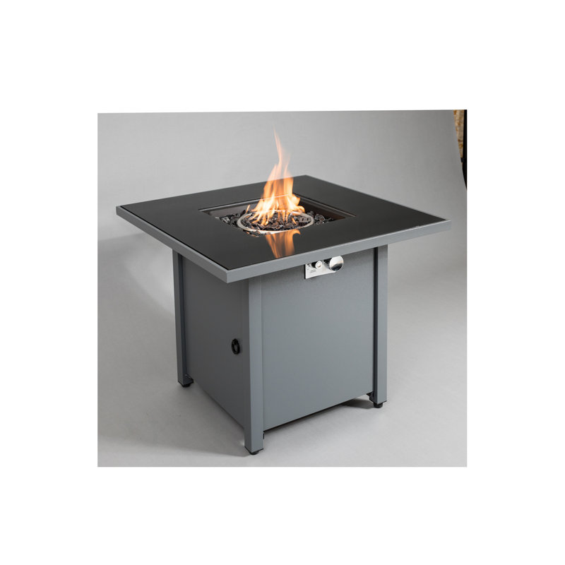 Table de foyer d'extérieur en acier H 25 po x l 30 po