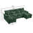 109.84" U Shaped Double Layer Soft Sofa with Toss Pillows-263194438