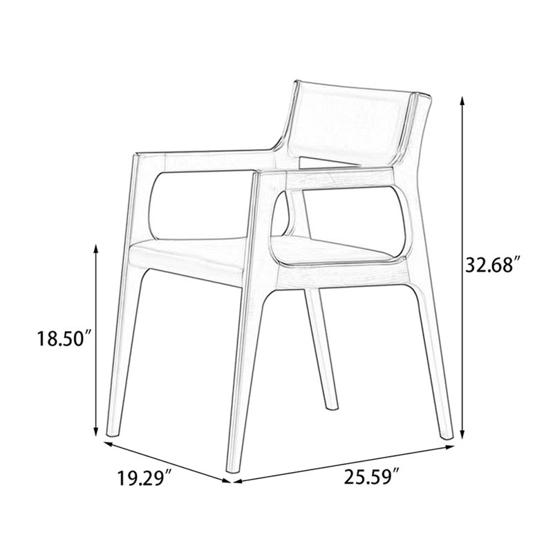 Chaise d'appoint orange à dossier solide (ensemble de 2), Orange