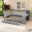 Daybed with Shelves,Trundle,Charging Station,LED Light and Desk-1000506497