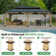Classic  Solid Wood Storage Gazebo With Double Iron Roof