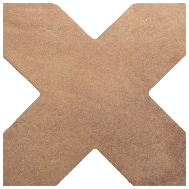 Argile Cross 7 In. X 7 In. Porcelain Floor And Wall Tile, Brown