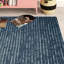 Tapis rayé bleu foncé tissé à la main Ferrera-1827107839