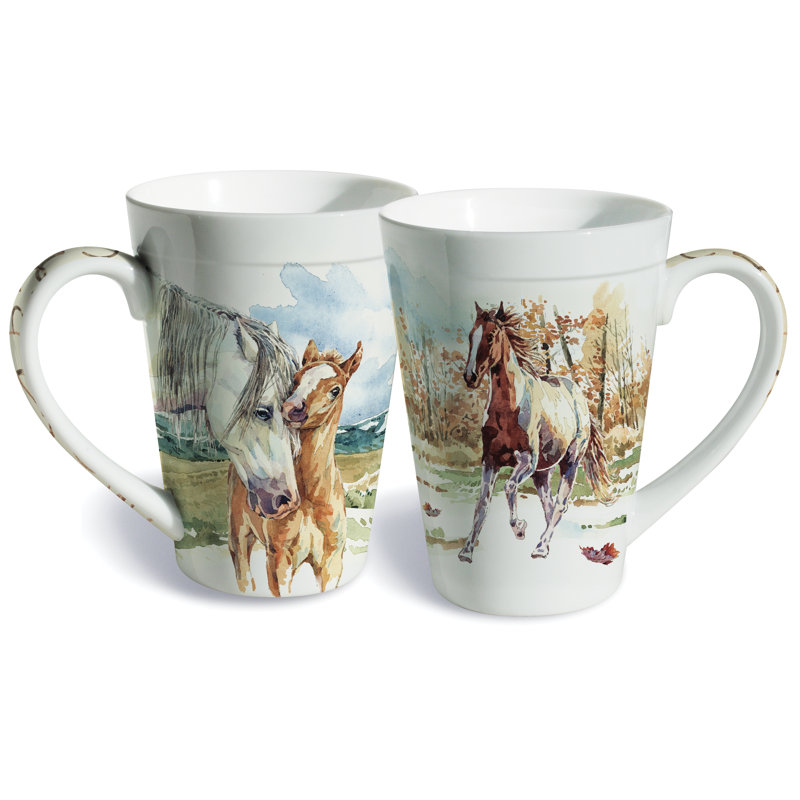 Tasse à café en porcelaine Wild Mustang