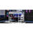 White Metal Queen Size Loft Bed With 16 Static Led Colors, , And Under - Shelves Remote Controlled Speed, Storage
