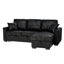 Canapé modulaire 94 po en similicuir avec lit escamotable et rangement pour chaise longue-368569845-368569849