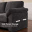 Upholstered 57.4 " Chenille Sectional