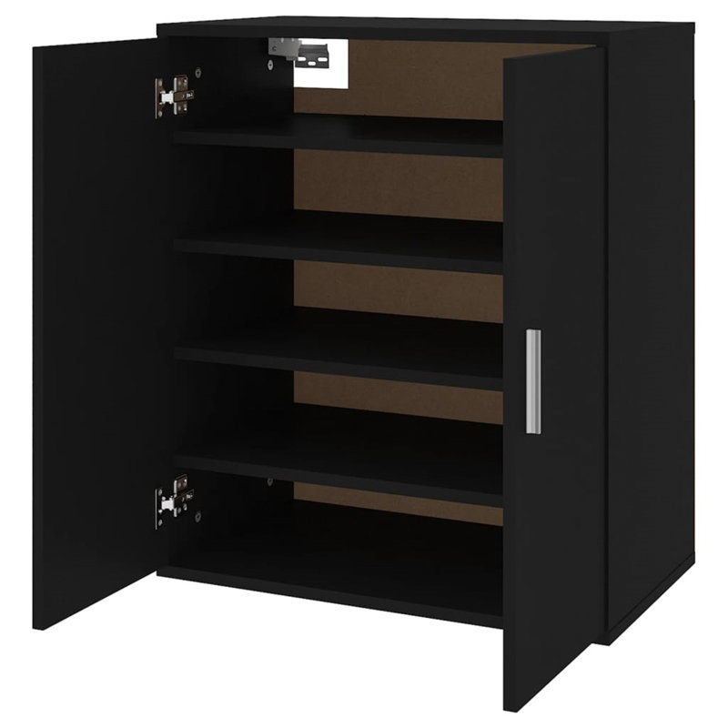 Armoire à chaussures vidaXL, Noir