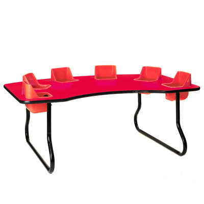Laminate Adjustable Novelty 6 Students Activity Table & Chairs